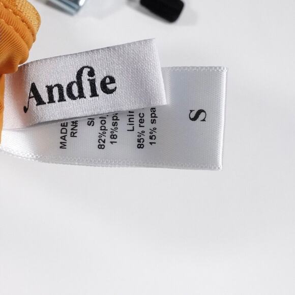 NWOT Andie Swim Bikini Top Topaz Orange Animal Print In Size Small S Beach Pool - Picture 3 of 6